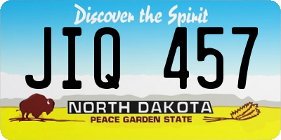 ND license plate JIQ457