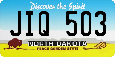 ND license plate JIQ503