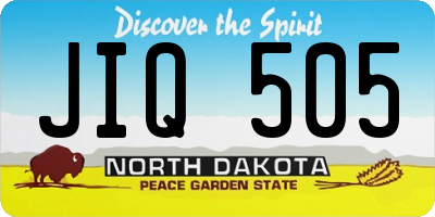 ND license plate JIQ505