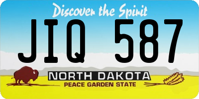 ND license plate JIQ587