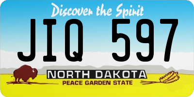 ND license plate JIQ597