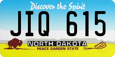 ND license plate JIQ615