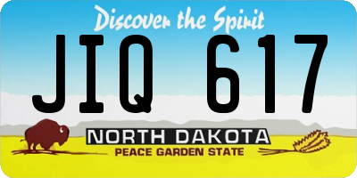 ND license plate JIQ617