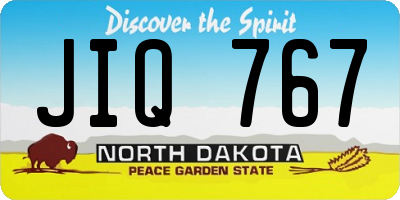 ND license plate JIQ767