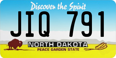 ND license plate JIQ791
