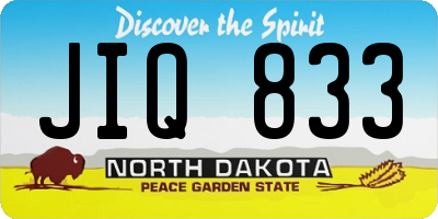 ND license plate JIQ833