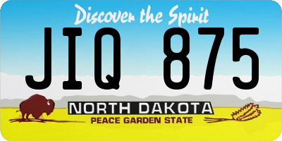 ND license plate JIQ875