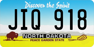 ND license plate JIQ918