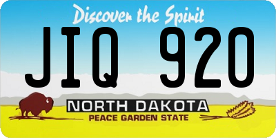 ND license plate JIQ920