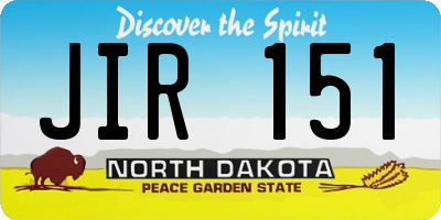 ND license plate JIR151