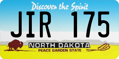 ND license plate JIR175