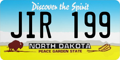 ND license plate JIR199