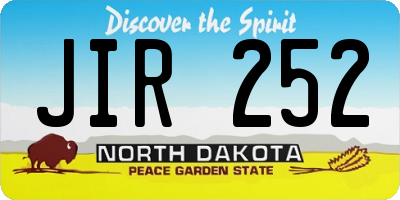 ND license plate JIR252