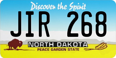 ND license plate JIR268