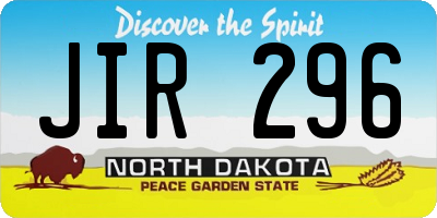 ND license plate JIR296