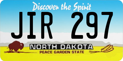 ND license plate JIR297
