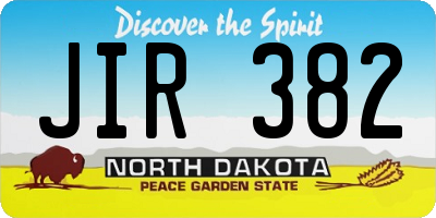 ND license plate JIR382