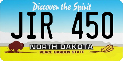 ND license plate JIR450