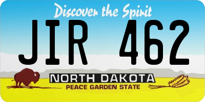 ND license plate JIR462