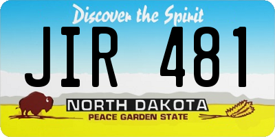 ND license plate JIR481