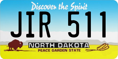 ND license plate JIR511