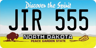 ND license plate JIR555