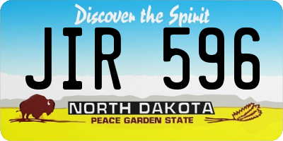 ND license plate JIR596