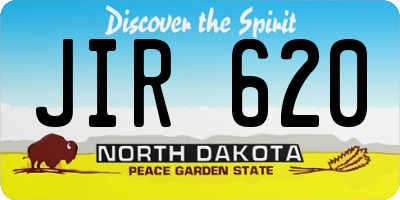 ND license plate JIR620