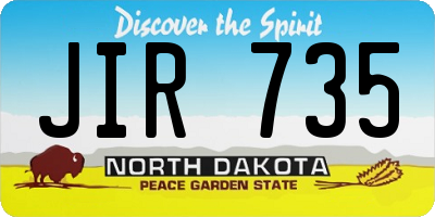 ND license plate JIR735