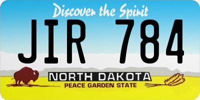ND license plate JIR784