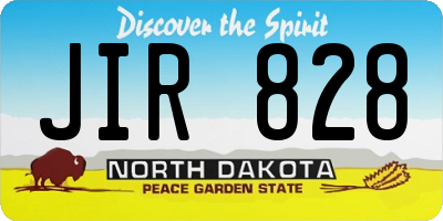 ND license plate JIR828