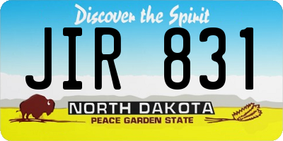 ND license plate JIR831