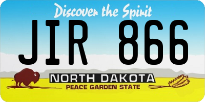 ND license plate JIR866