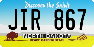 ND license plate JIR867