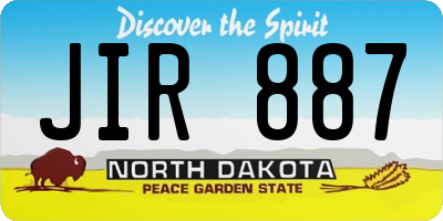 ND license plate JIR887