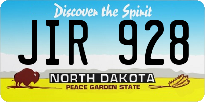ND license plate JIR928