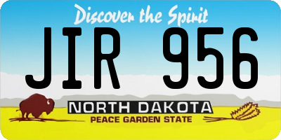 ND license plate JIR956
