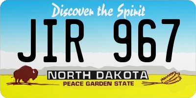 ND license plate JIR967