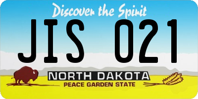 ND license plate JIS021