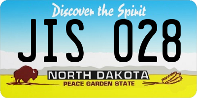 ND license plate JIS028