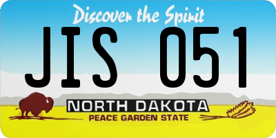 ND license plate JIS051