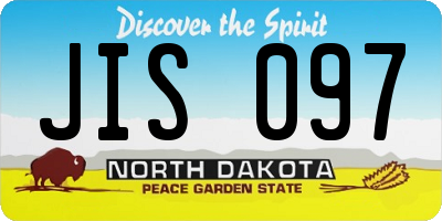 ND license plate JIS097