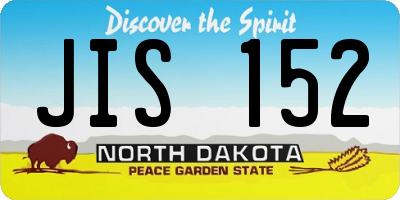 ND license plate JIS152