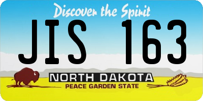 ND license plate JIS163