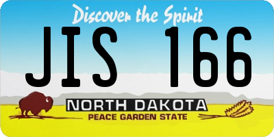 ND license plate JIS166