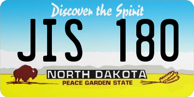 ND license plate JIS180