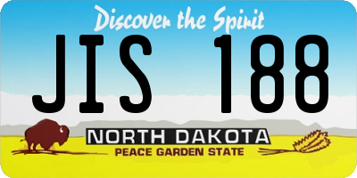 ND license plate JIS188