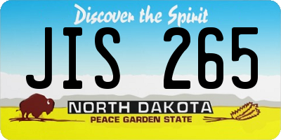 ND license plate JIS265