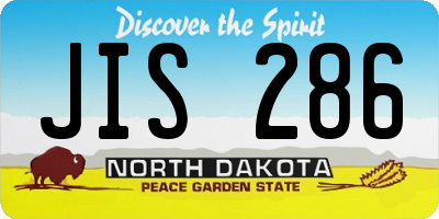 ND license plate JIS286