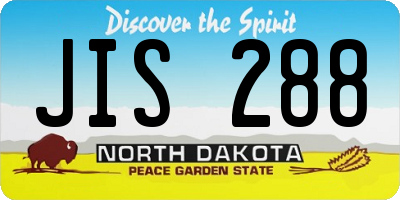ND license plate JIS288